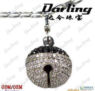 玲瓏限量版項鏈 微鑲工藝與黑白鋯石的完美結合