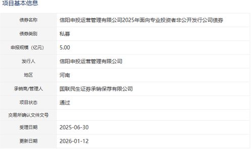 信陽申投運(yùn)營管理公司5億元公司債獲批，加碼人工智能公共服務(wù)技術(shù)咨詢服務(wù)